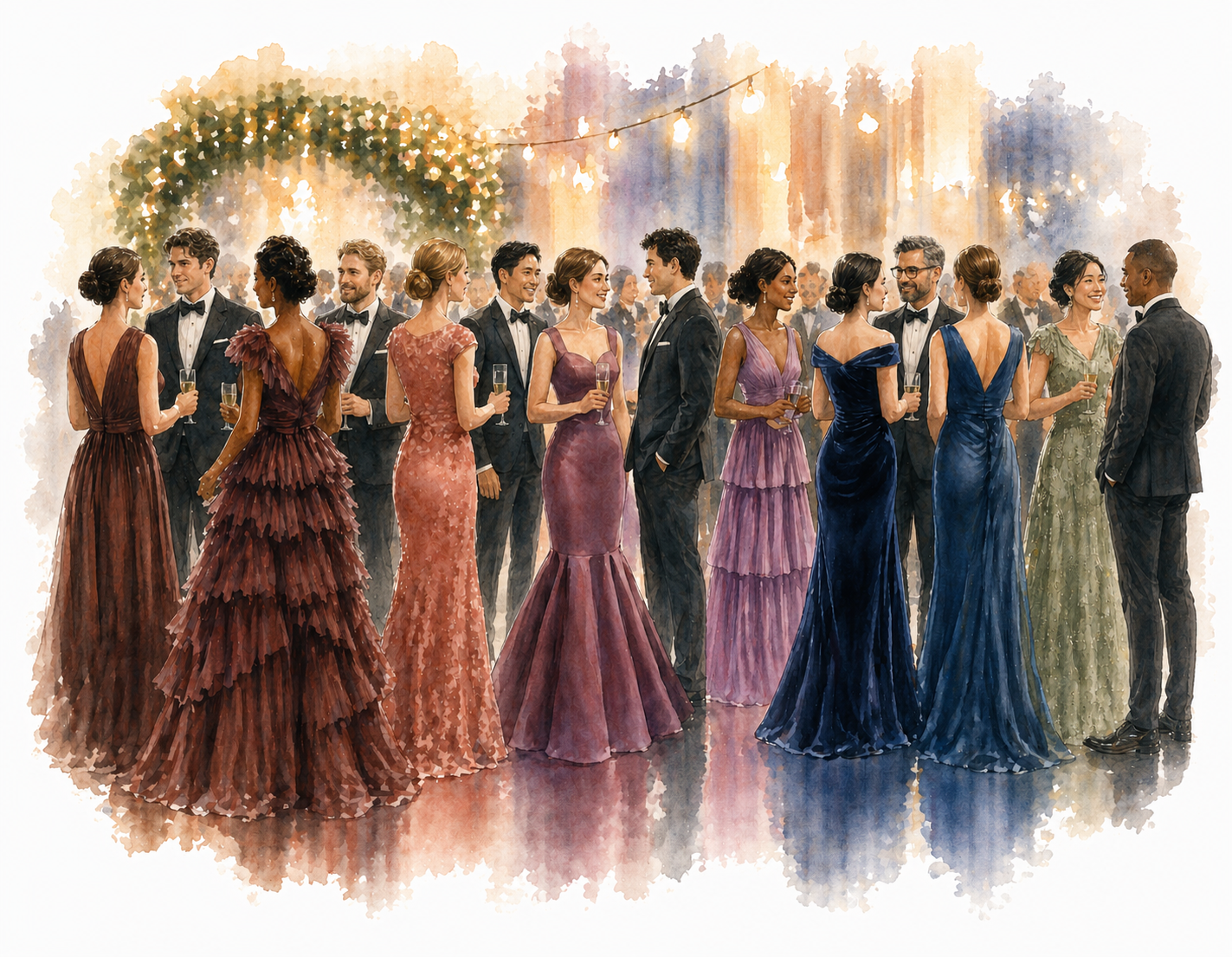 Long dresses in our palette colors